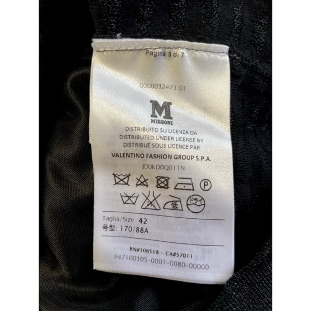 VALENTINO MISSONI BLACK  OPEN STYLE KNIT‎ SHIFT MINI DRESS LONG SLEEVE EU 42 - Picture 4 of 11